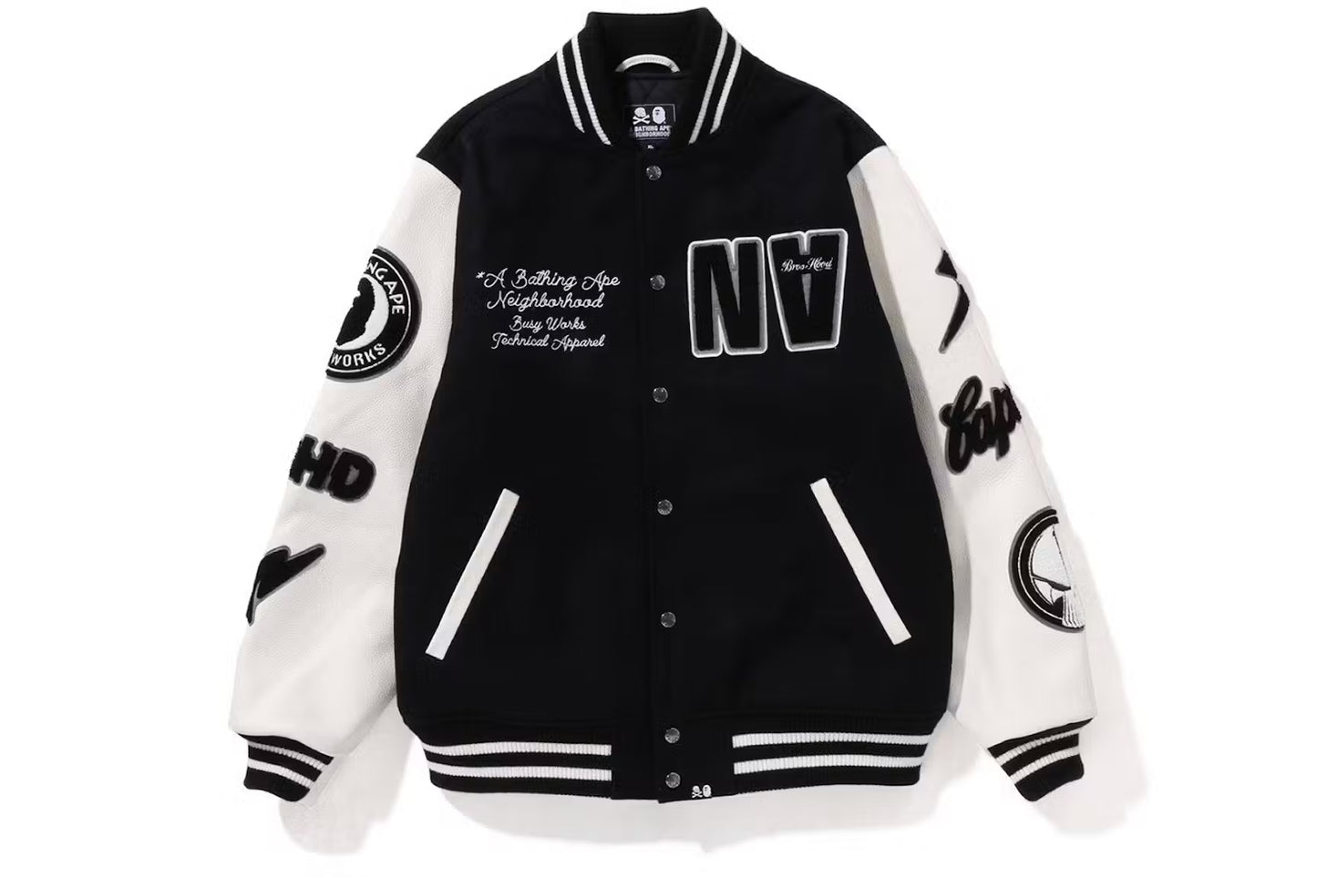 BAPE x Neighborhood Varsity Jacket