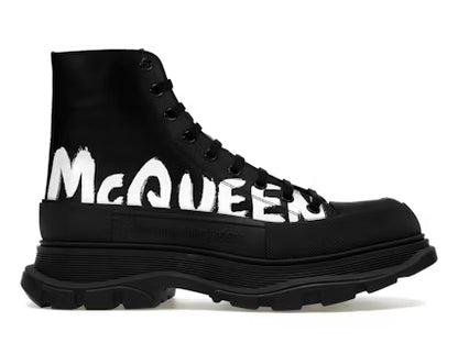 Alexander McQueen Tread Bota Slick Cuero