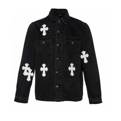 Chrome Hearts Black Denim Cross Jacket