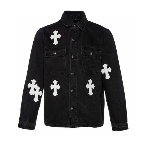 Chrome Hearts Black Denim Cross Jacket